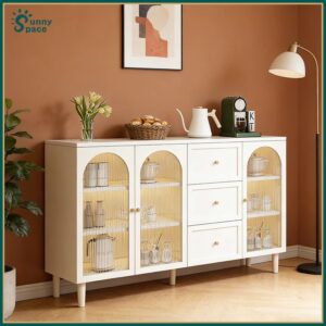 ตู้เก็บของ ตู้ไซด์บอร์ด หลายชั้นเก็บจานชาม กันฝุ่นและกันแมลง ตู้เก็บของในครัว